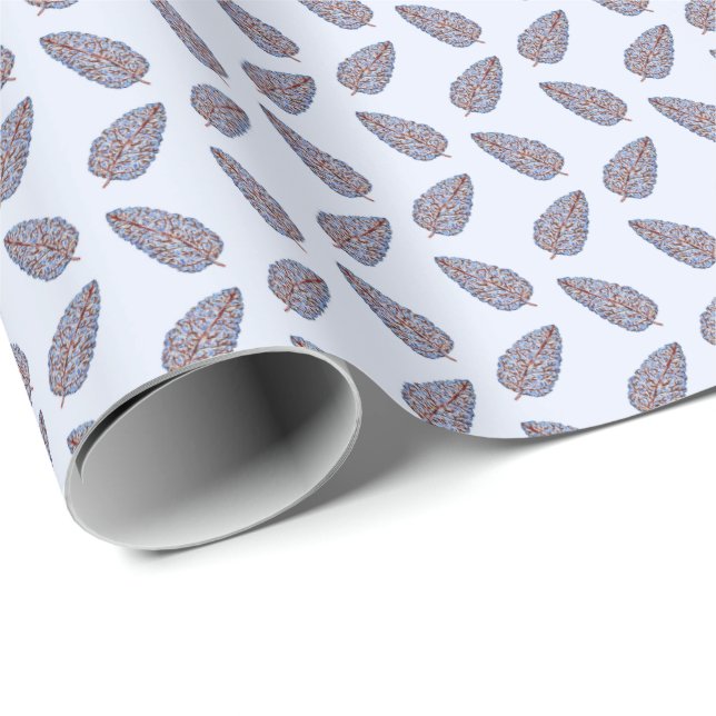 Block Print Topiary Tree Geschenkpapier (Rolleneckpunkt)