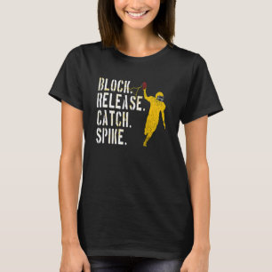 Block Release Catch Spike National Tight End Tag T-Shirt