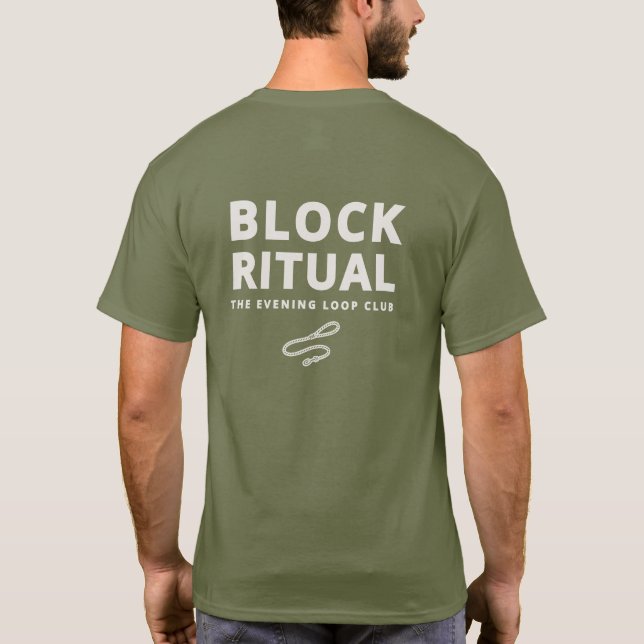 Block Ritual Abend Loop Hundebesitzer Club T-Shirt (Rückseite)