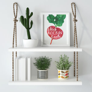 Block Rockin Beets   Veggie Pun Kitchen Poster