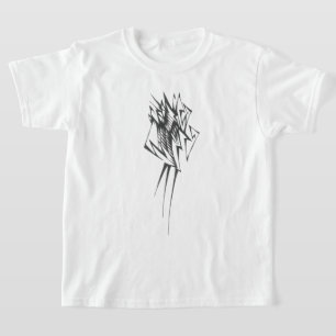Block Schwarz Weiß Abstrakt Stammes Tattoo Kunst T-Shirt