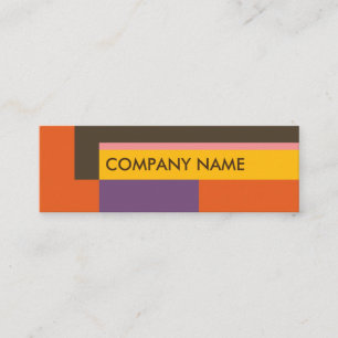Blockbauweise Mini BC, orange Brown Visitenkarte