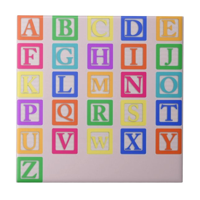 Blockbuchstaben Fliese (Vorderseite)