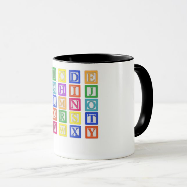 Blockbuchstaben Tasse (VorderseiteRechts)
