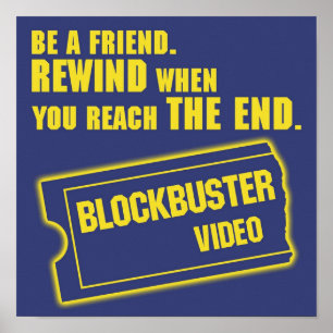 Blockbuster-Video-Werbeartikel Poster