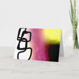 Blockchain: Abstrakt rosa, gelb, schwarz und weiß Karte