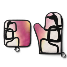 Blockchain: Abstrakt rosa, gelb, schwarz und weiß