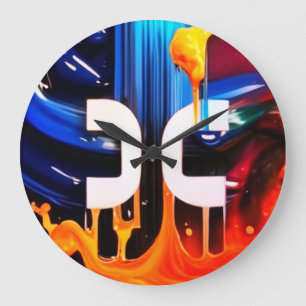 Blockchain Bitcott Wallet Trading Wall Clock Große Wanduhr