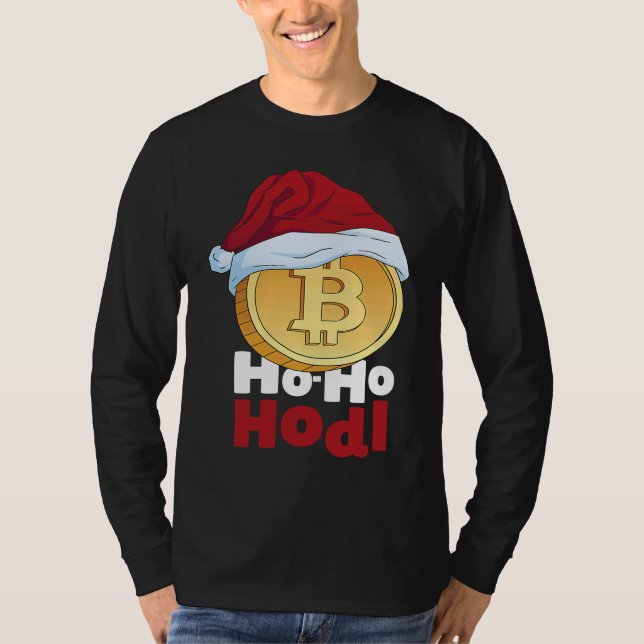 Blockchain Ho HoHodl Xmas Bitcoin Cryptocurrency B T-Shirt (Vorderseite)