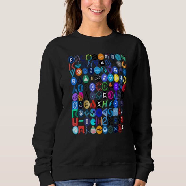 Blockchain Kryptocoin Kryptowährung Kryptographie Sweatshirt (Vorderseite)