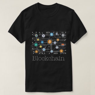 Blockchain-Netzwerk-Krypto-Design T-Shirt
