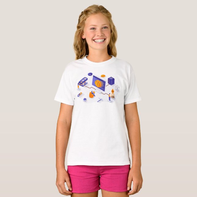 Blockchain  T-Shirt (Vorne ganz)