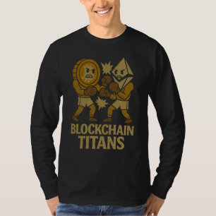 Blockchain-Titanen™ Bitcoin vs Ethereum Crypto T-Shirt