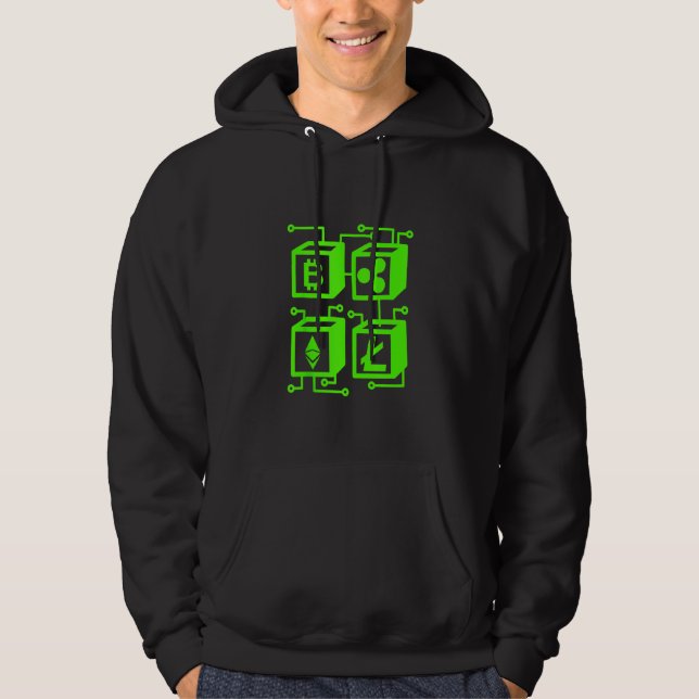 Blockchain Trade Coin Crypto Kryptowährung Geld Hoodie (Vorderseite)