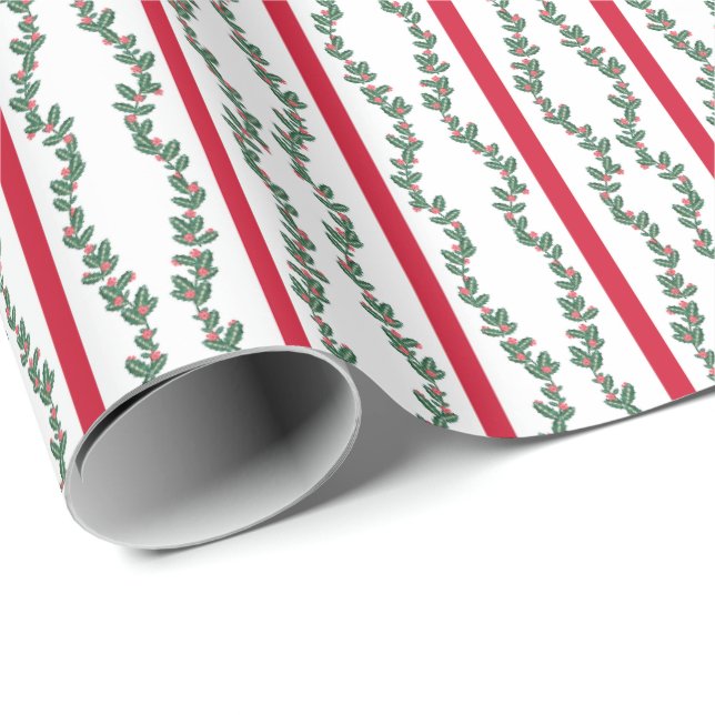 Blockdruckgirlanden Geschenkpapier (Rolleneckpunkt)
