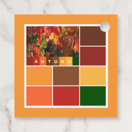 Blöcke der Herbstfarben Geschenkanhänger