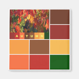 Blöcke der Herbstfarben Magnet