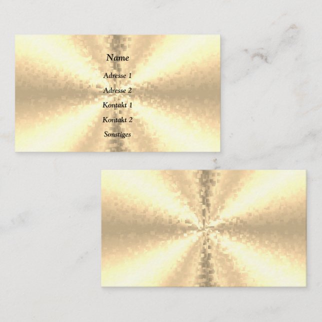 Blöcke in Gold, 3D Regenbogen Visitenkarte (Vorne/Hinten)