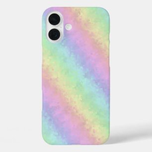 Blöcke in Pastel Colors 3D Rainbow Art iPhone 16 Plus Hülle