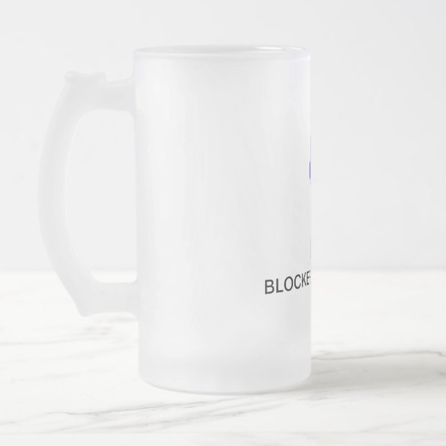 Blocker Savate Verein-Frost-Tasse Mattglas Bierglas (Links)