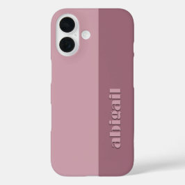 Blockfarben mit Personalisierung iPhone 16 Hülle