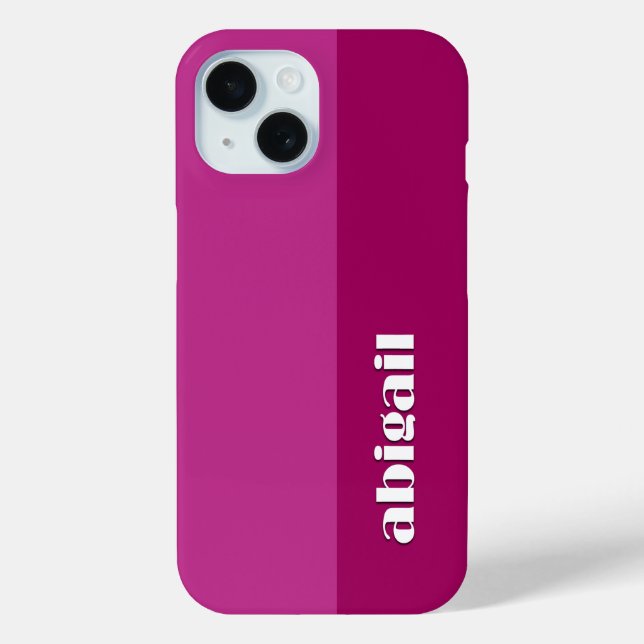 Blockfarben mit Personalisierung Case-Mate iPhone Hülle (Rückseite)