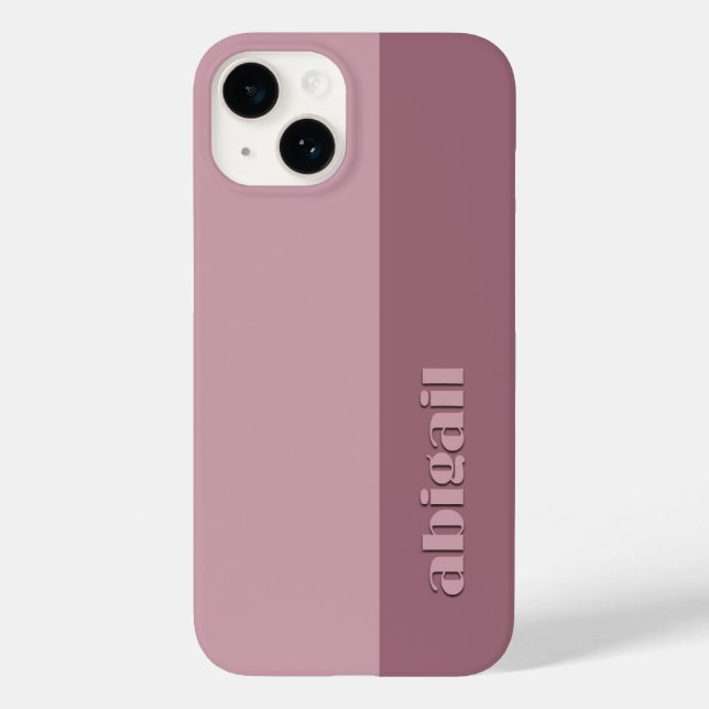 Blockfarben mit Personalisierung Case-Mate iPhone Hülle (Rückseite)