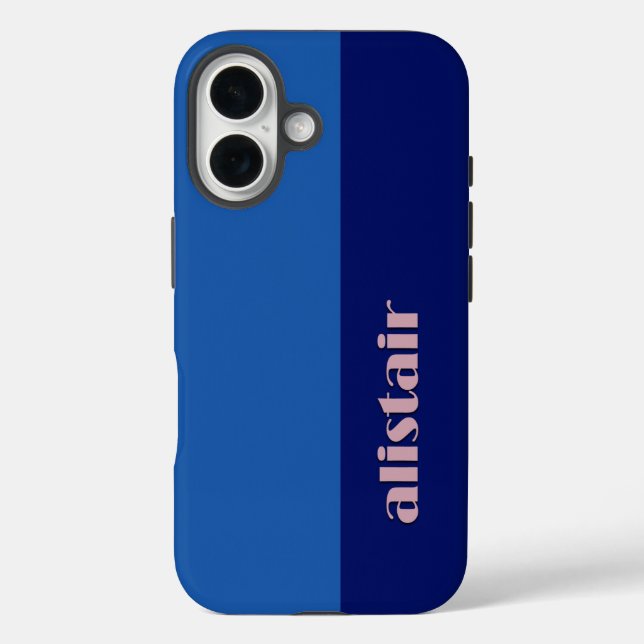 Blockfarben mit Personalisierung Case-Mate iPhone Hülle (Rückseite)