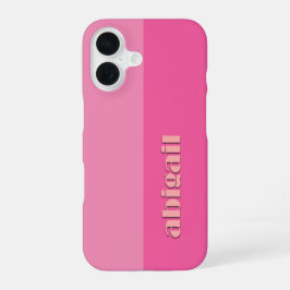 Blockfarben mit Personalisierung iPhone 16 Hülle