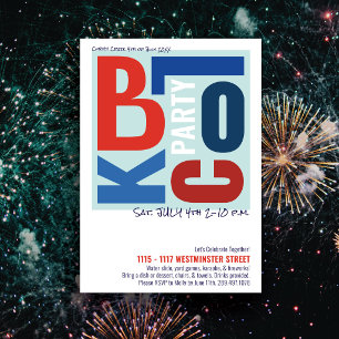 Blockfest-Retro-Party zum 4. Juli im Viertel Einladung