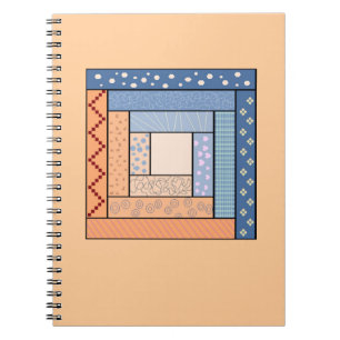 Blockhaus-Steppdecken-Notizbuch Notizblock