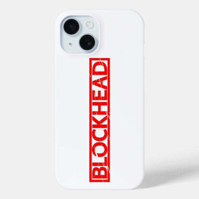 Blockhead-Briefmarke Case-Mate iPhone Hülle (Rückseite)