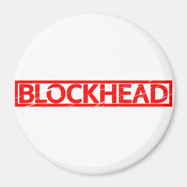 Blockhead-Briefmarke Magnet (Vorne)