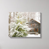 Blockhütte Winter