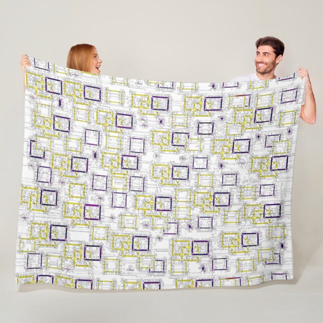 Blockierabmessungen Fleecedecke (Beispiel)