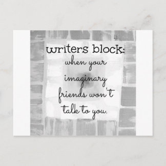 Blockieren von Writern Postkarte