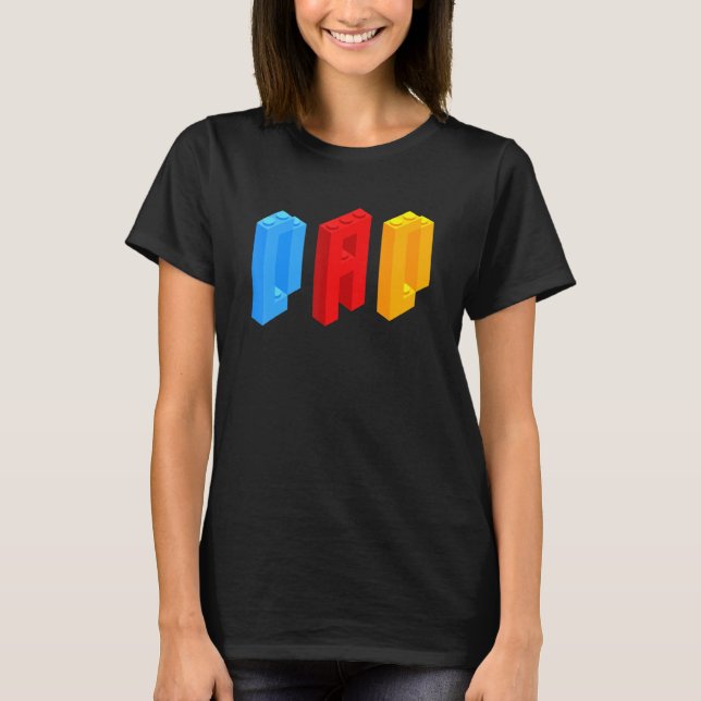 Blockiert den Master Vater Brick Builder Cool Buil T-Shirt (Vorderseite)
