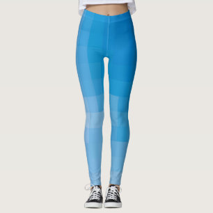 Blockierte Blues-Multiprint-Leggings Leggings