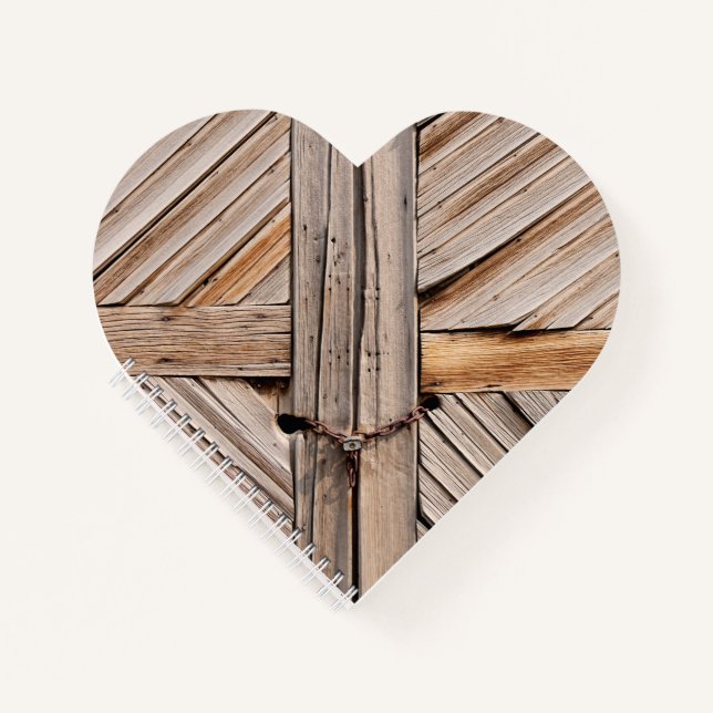 Blockierte Holztüren Notizbuch (Vorderseite)