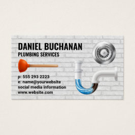 Blockierte Rohre | Maler Ziegelmauer | Entwässerun