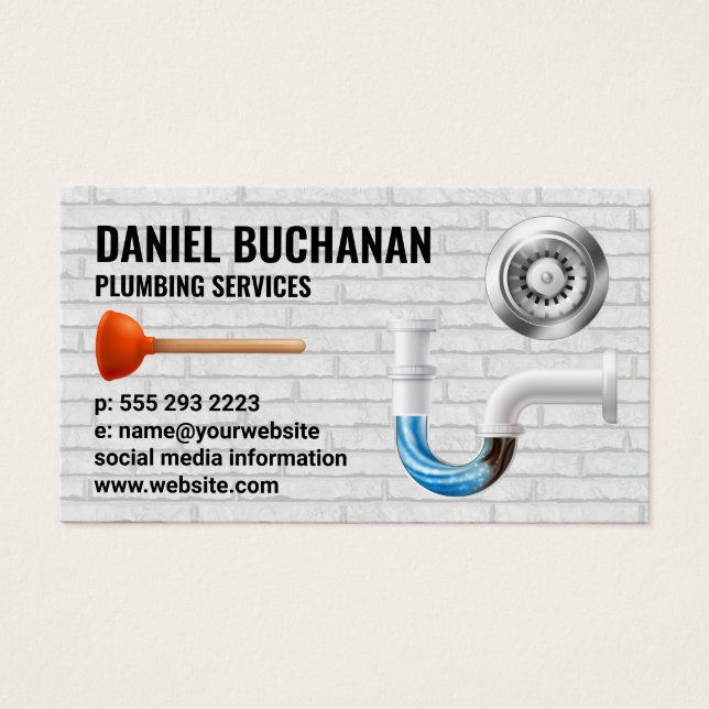 Blockierte Rohre | Maler Ziegelmauer | Entwässerun (Vorderseite)