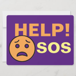 blockierte Straße, Hilfe Autozeichen Feiertagskarte