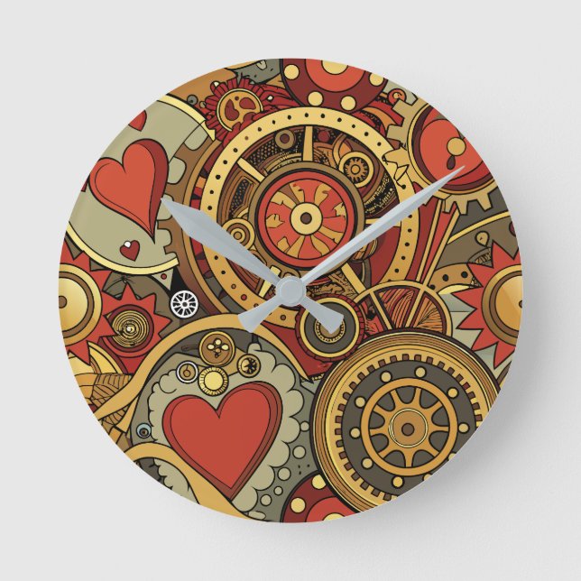 Blockierung der Hingabe Runde Wanduhr (Vorderseite)