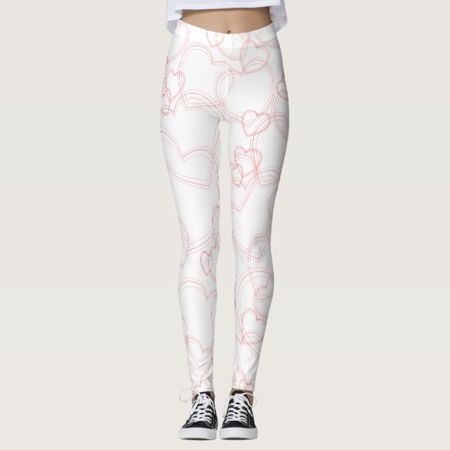 Blockierungsherzen Leggings (Vorderseite)