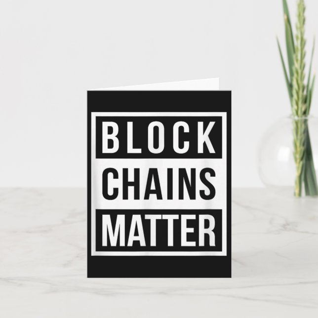 Blockketten - Funny Blockchain - Krypto-Geschenk Karte (Vorderseite)