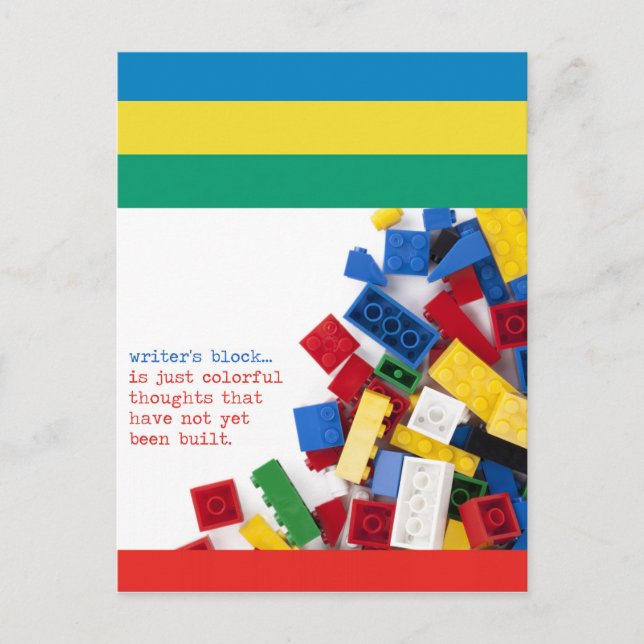 Blocklösung für kreative Writer Postkarte (Vorderseite)