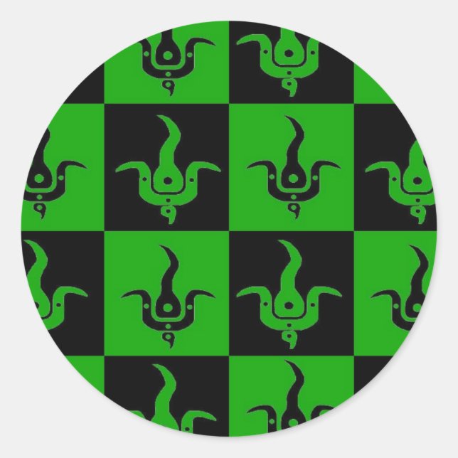 Blockmarkierte Logoaufkleber Runder Aufkleber (Vorderseite)