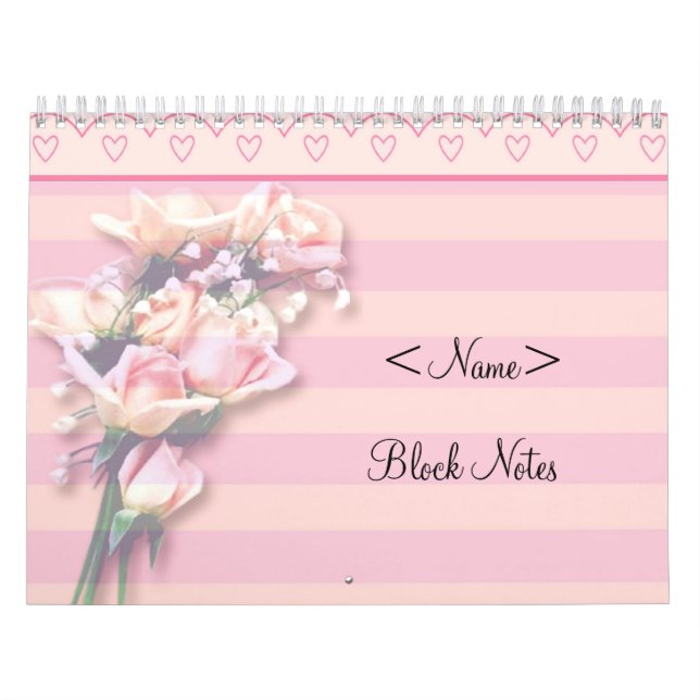 Blocknotizen für Rosen Kalender (Titelbild)