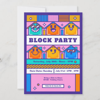 Blockpartyhäuser Einladung