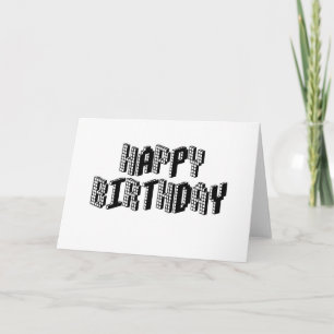 Blocks Happy Birthday Karte